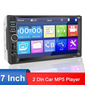 DVD Mp5 Auto-radio écran tactile 7 Pouce Bleutooth. USB .AUX . Mirror link. Standard